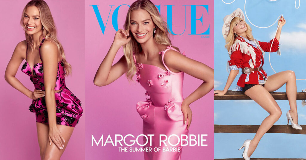 Margot Robbie Vogue Magazine - margot robbie best barbie press tour looks