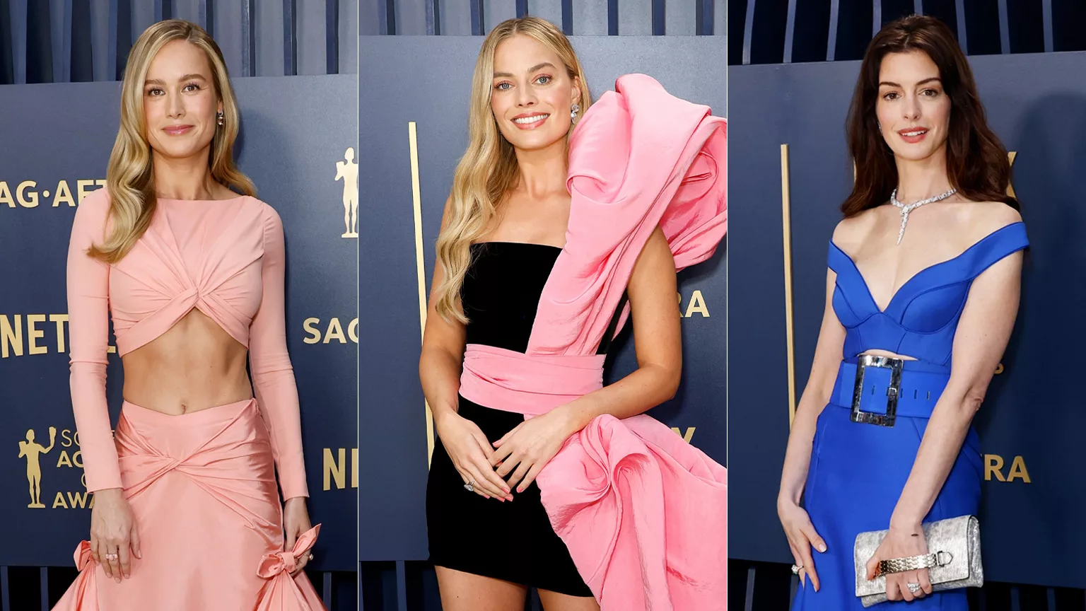 Anne Hathaway Brie Larson Margot Robbie SAG Awards 2024