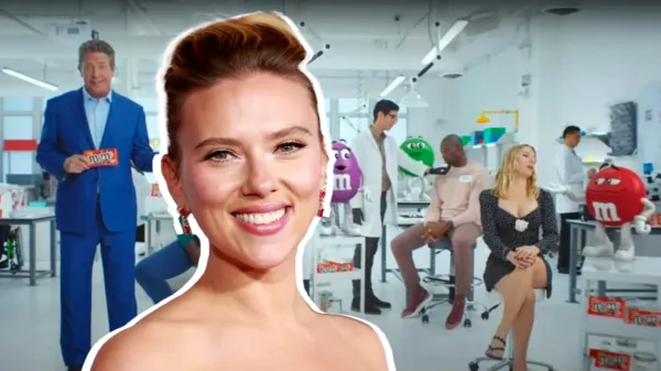 Scarlett Johansson M&M's commercial 2024
