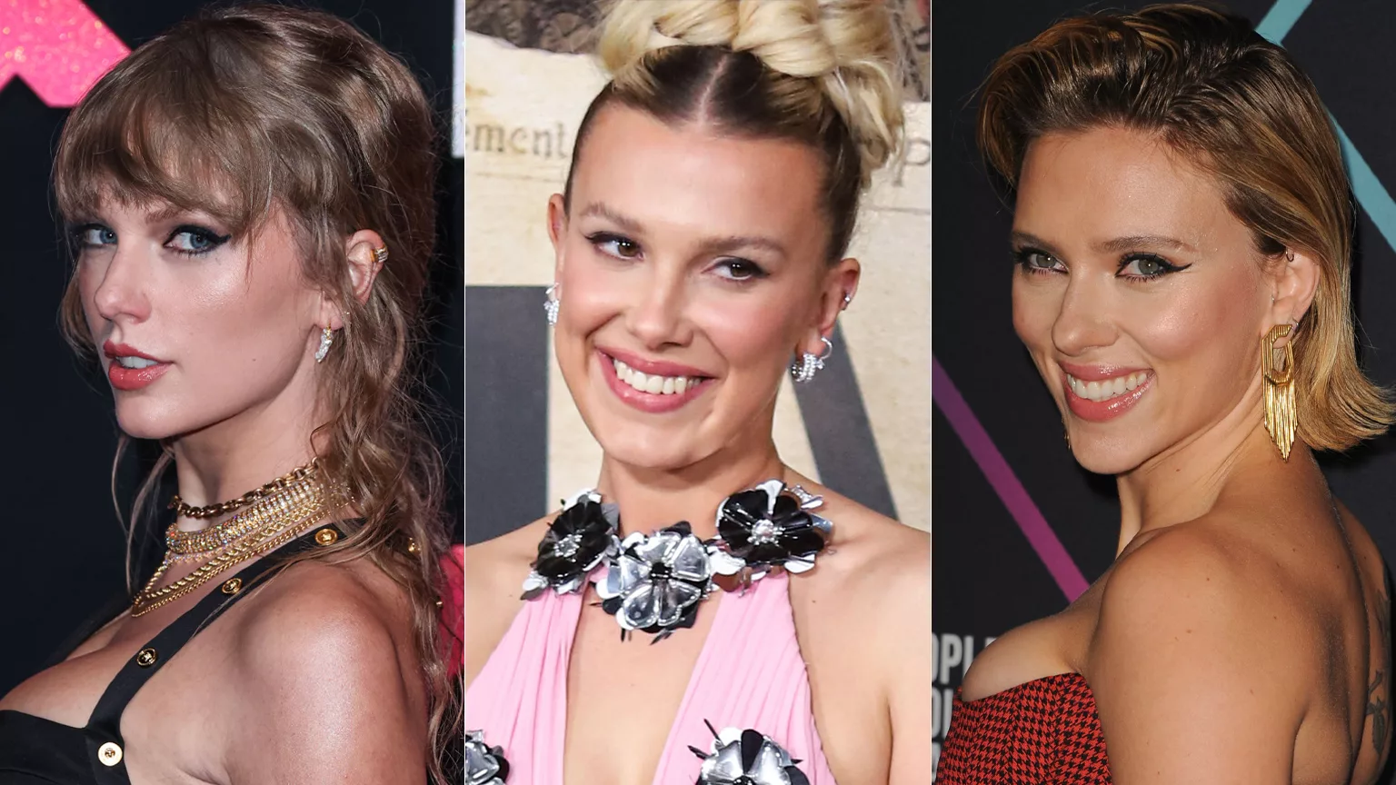 Taylor Swift, Millie Bobby Brown, Scarlett Johansson