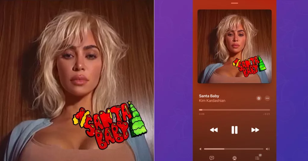 Kim Kardashian Santa Baby