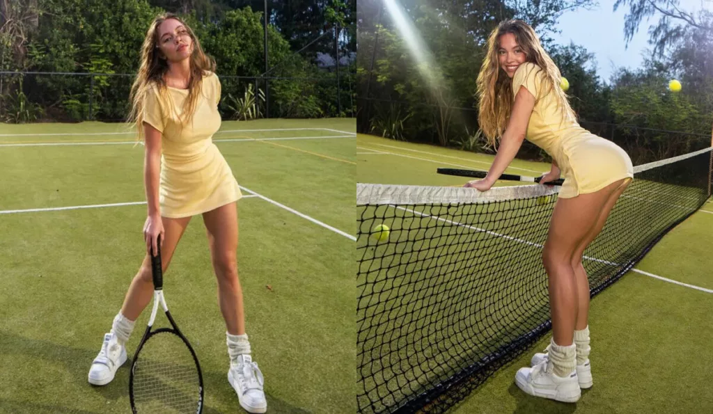 Sydney Sweeney Tennis Skirt