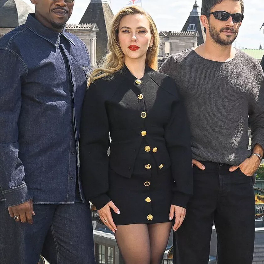 Scarlett Johansson at the Jurassic World Rebirth London Photo Call