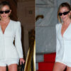 Sydney Sweeney Legs White Suit