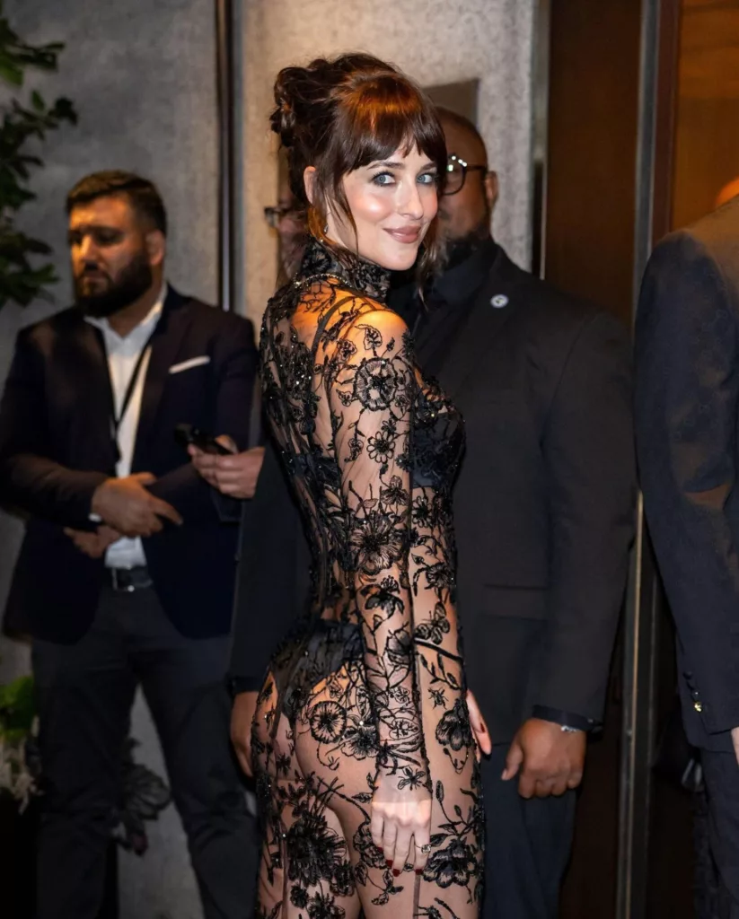 Dakota Johnson Lace Dress - Getty Images