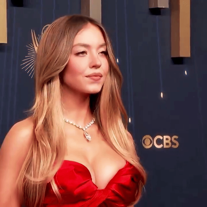 Sydney Sweeney Emmy 2025 red dress