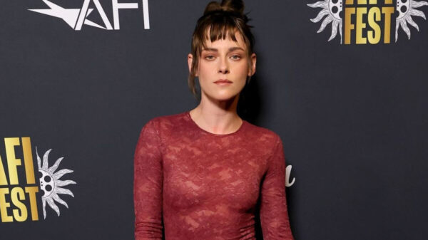 Kristen Stewart Turns Heads in Sheer Maroon Lace Gown at AFI Fest 2025