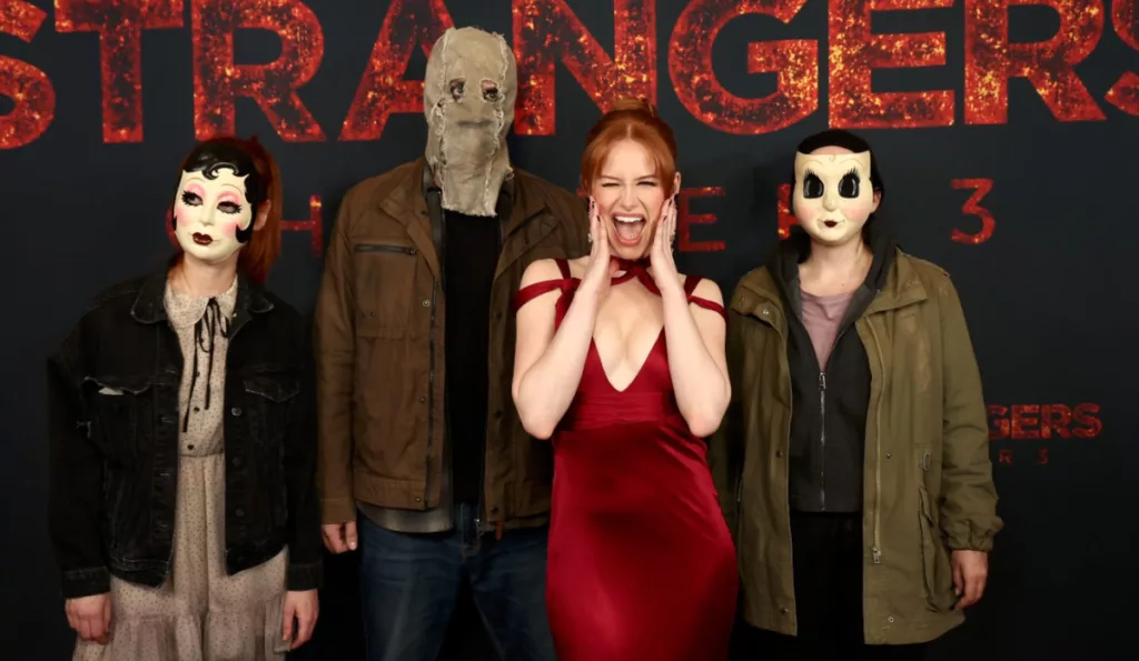 Madelaine Petsch Brings Heat in Crimson Dress at ‘The Strangers 3’ Screening