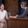 Kristen Stewart Rocks a Sheer Dress Look On 'Late Night With Seth Meyers'