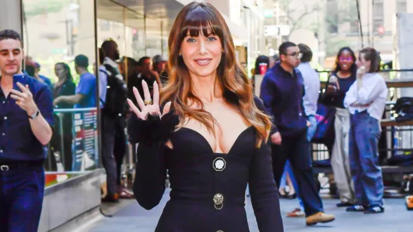 Alison Brie Stuns in a Black Mini Dress Outside the TODAY Show in NYC