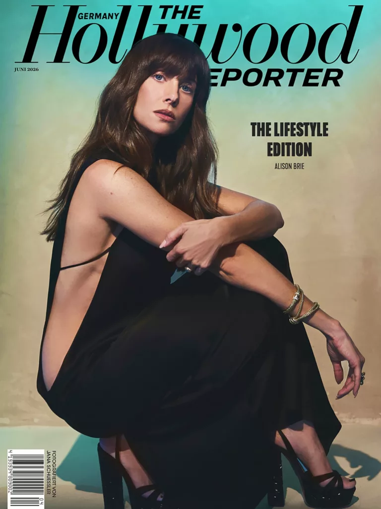 Alison Brie Stuns in a Black Slip Dress on 'The Hollywood Reporter' Germany Cover - Jana Schuessler