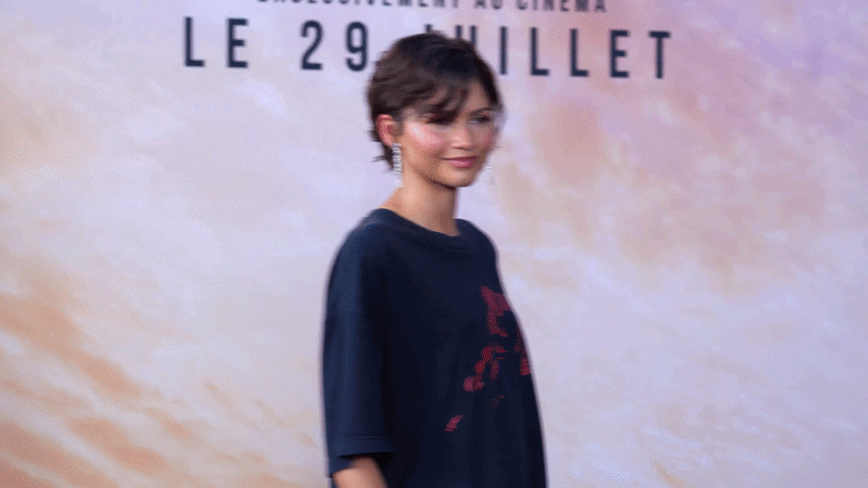 Zendaya Wears a Vintage Spider-Man Tee as a Mini Dress at the Paris Photocall