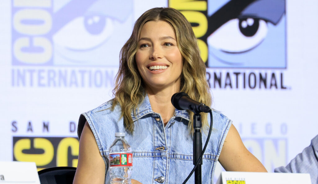 Jessica Biel Rocks Cutout Double Denim at San Diego Comic-Con 2026